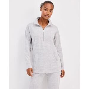 Haven Well Within Womens Gray Sky Heather Sweater Knit Half Zip Size XL